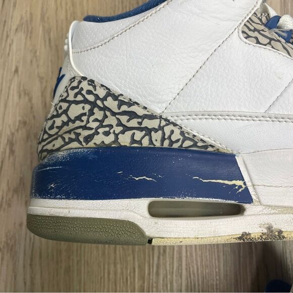 Jordan 3 OG True Blue 2016 men’s size 11.5 white basketball swoosh - Picture 9 of 12